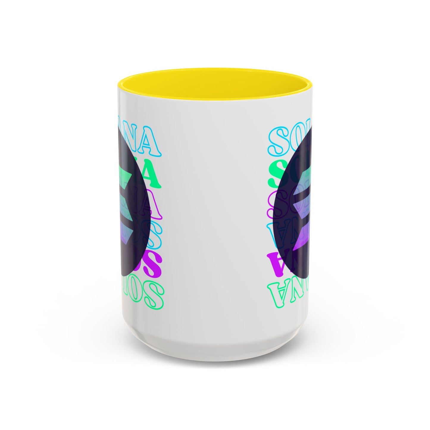 Solana Solana Solana (SOL) Accent Mug by cypherpunkgear.com