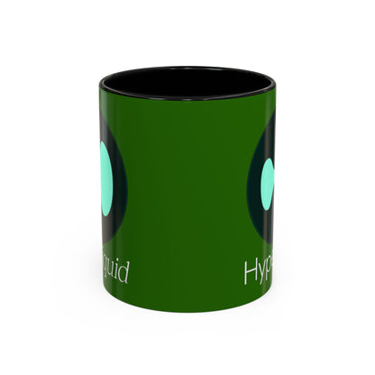 Hyperliquid White font Green Accent Mug by cypherpunkgear.com