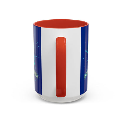 HYPE Drip Blue Accent Mug by cypherpunkgear.com