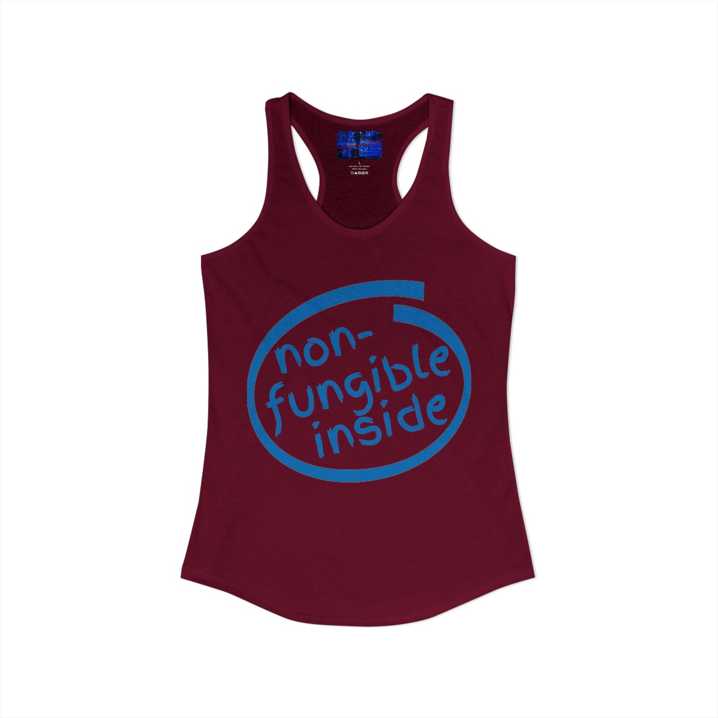 Non-Fungible Inside Women's Racerback Tank Top by cypherpunkgear.com
