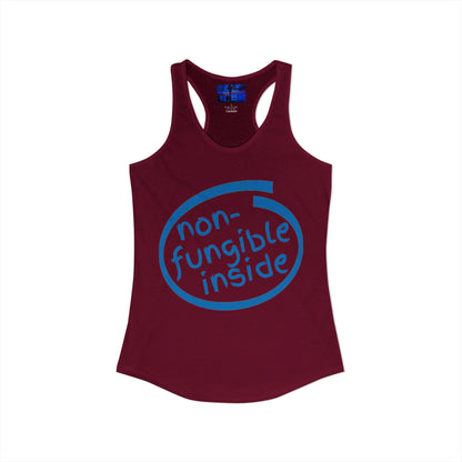 Non-Fungible Inside Women's Racerback Tank Top by cypherpunkgear.com
