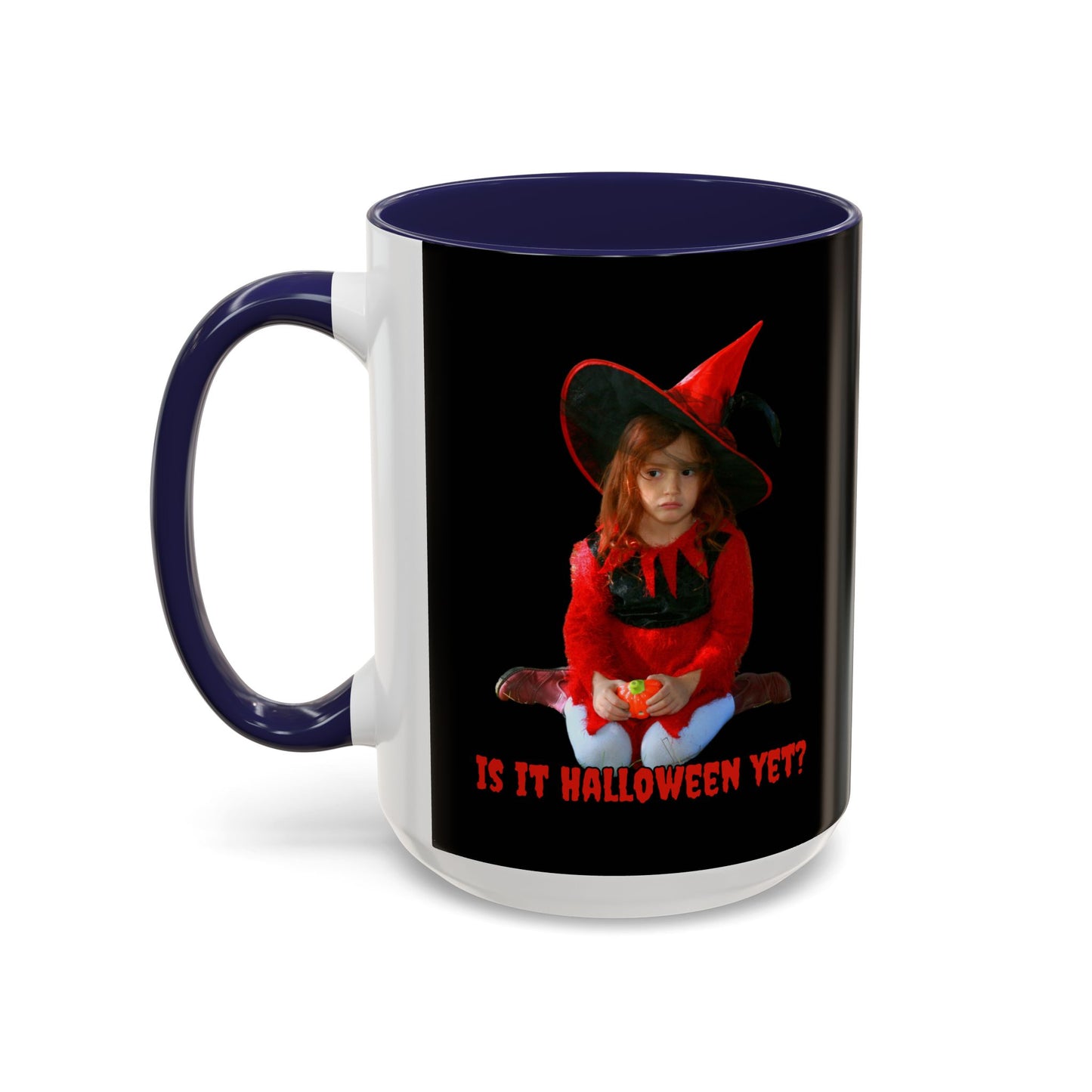 Is it Halloween yet? Black Accent Mug by CreepyCrafts.boo