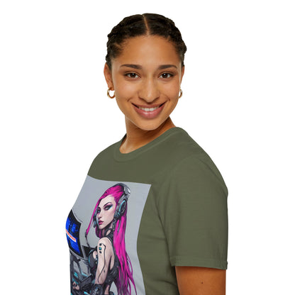 Netrunner Cyberpunk Dark colors Unisex T-Shirt by cypherpunkgear.com