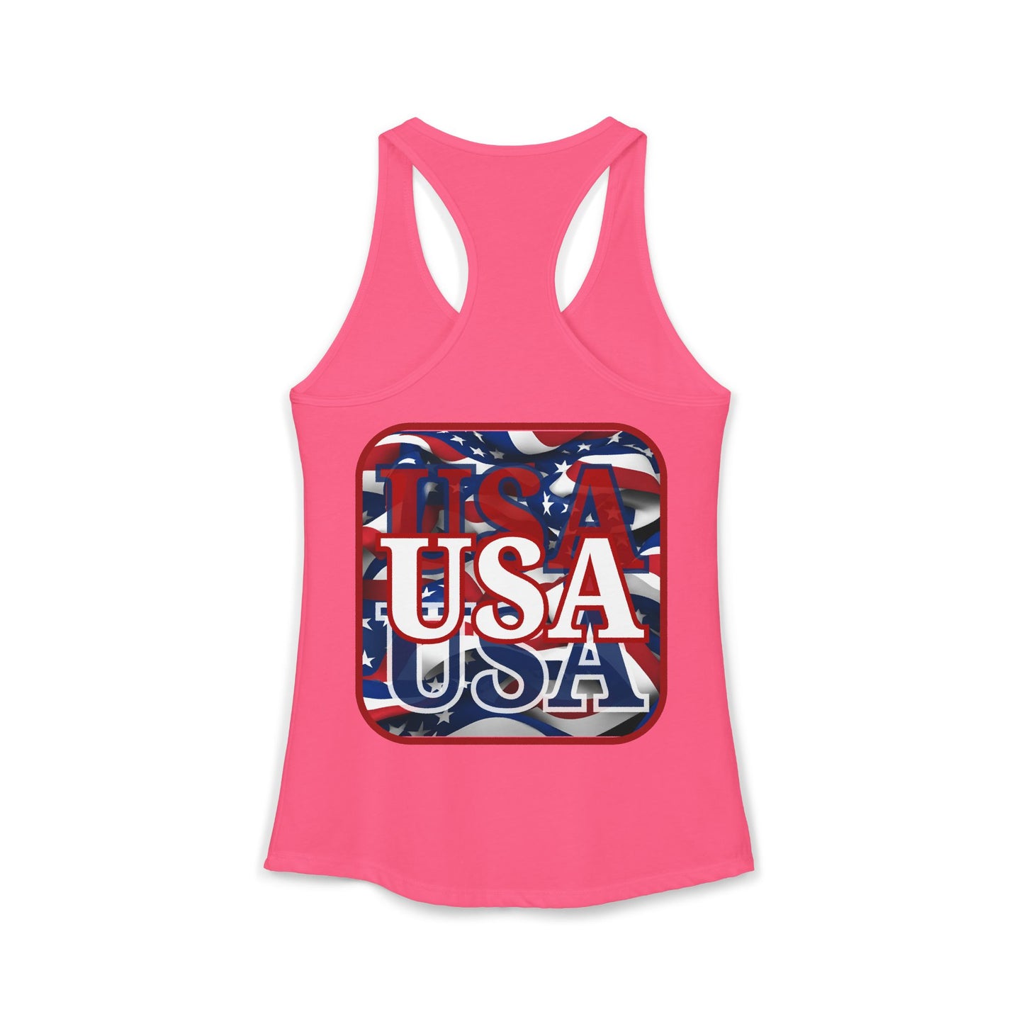 ¡EE.UU! ¡EE.UU! ¡EE.UU! ¡Patriot de 2 caras de cypherpunkgear! Camiseta sin mangas ideal con espalda cruzada para mujer