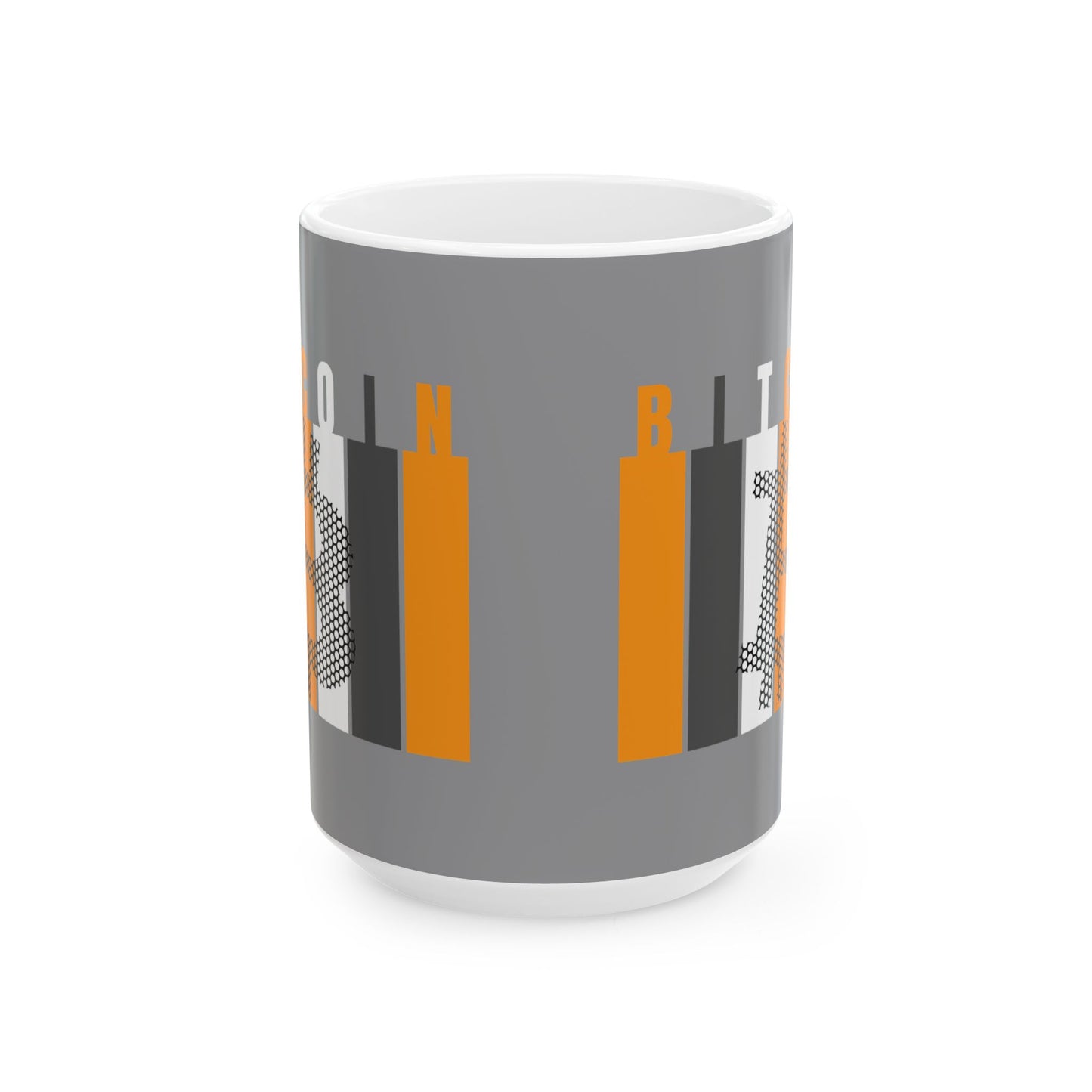 Bitcoin (BTC) Freedom Gray Mug by cypherpunkgear.com