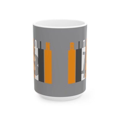 Bitcoin (BTC) Freedom Gray Mug by cypherpunkgear.com