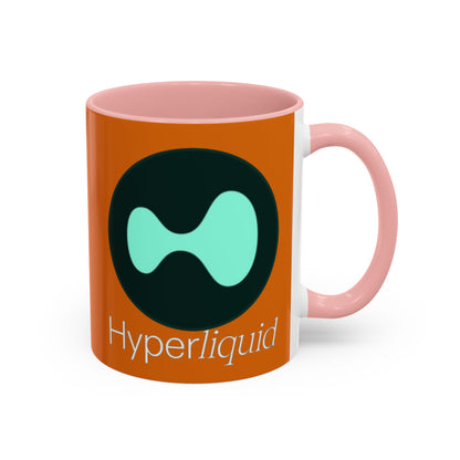Hyperliquid White font Orange Accent Mug by cypherpunkgear.com