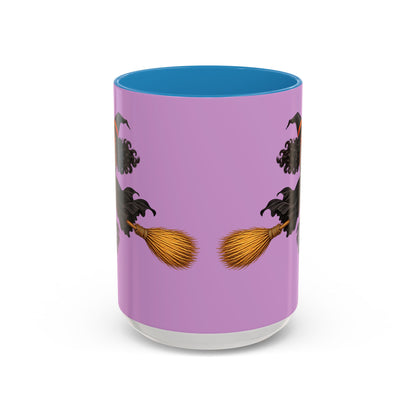 Velvet Vex Pink Accent Mug by CreepyCrafts.boo