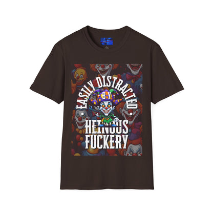 Easily Distracted by Heinous Fuckery Little Jincs DKcolors Unisex T-Shirt by cypherpunkgear.com