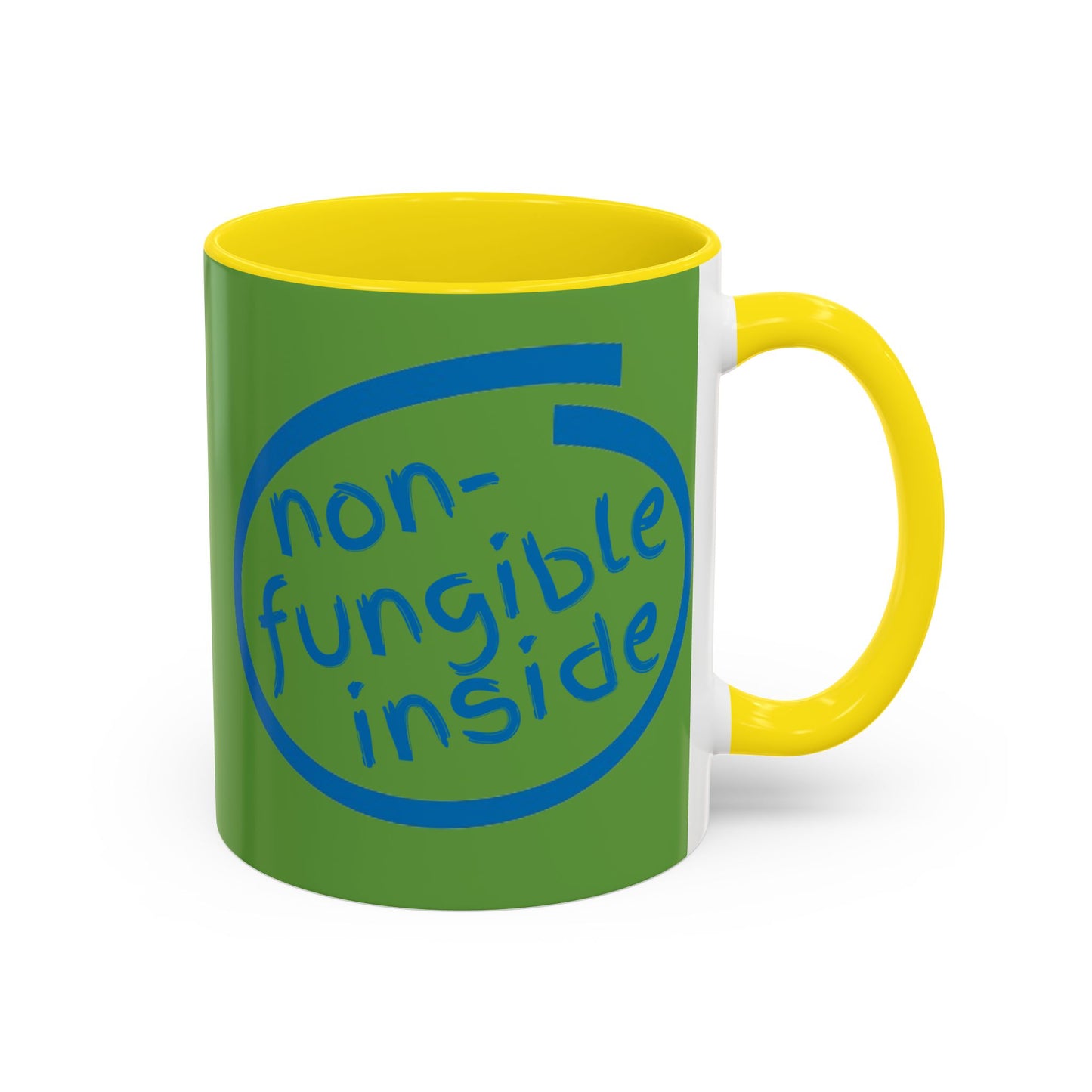 Non-Fungible Inside Green Accent Mug by cypherpunkgear.com