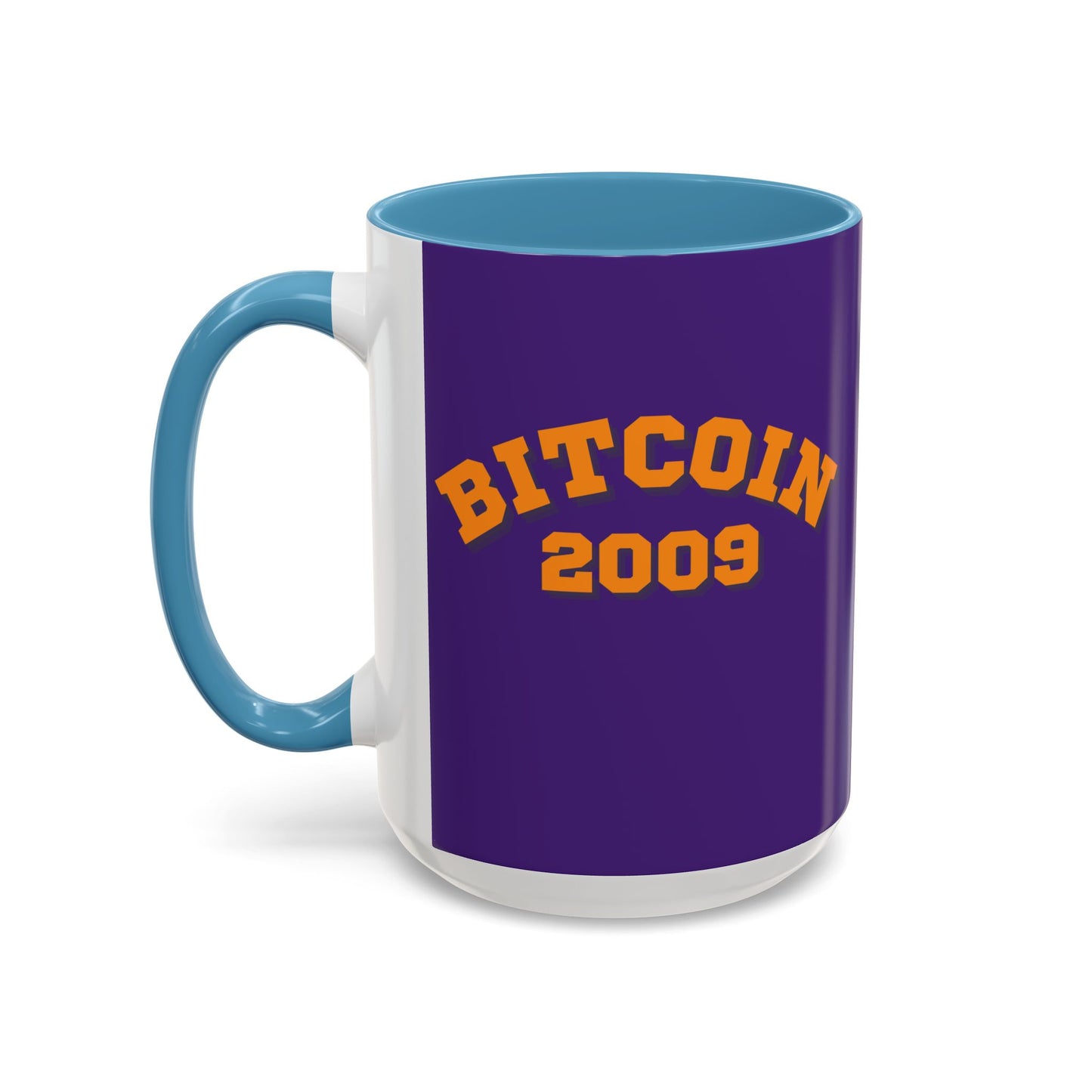 Bitcoin 2009 Dark Purple Accent Mug by cypherpunkgear.com