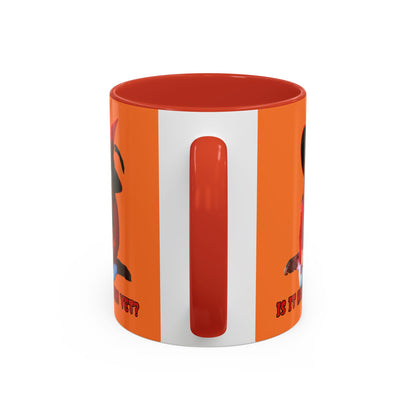 Is it Halloween yet? Orange Accent Mug by CreepyCrafts.boo