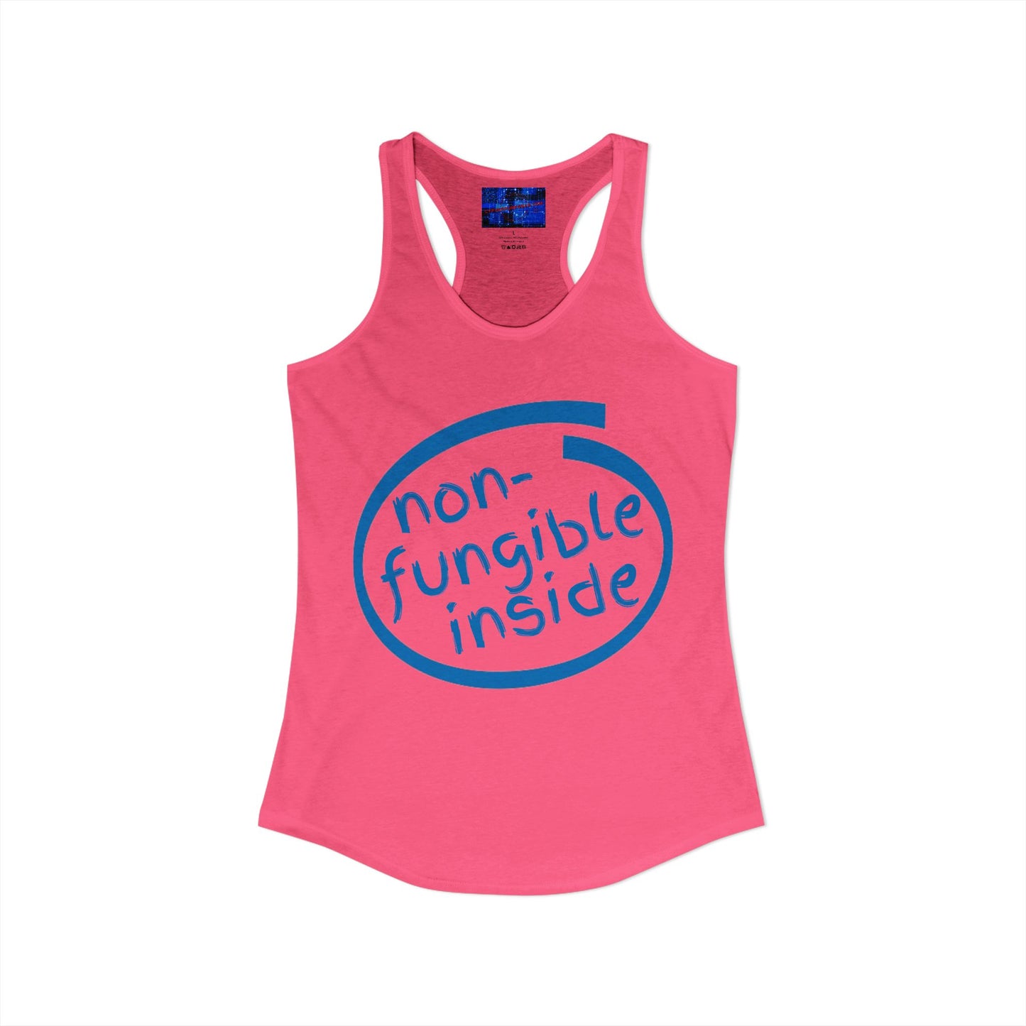 Non-Fungible Inside Women's Racerback Tank Top by cypherpunkgear.com