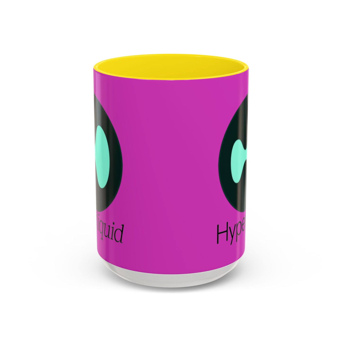 Hyperliquid Black font Pink Accent Mug by cypherpunkgear.com
