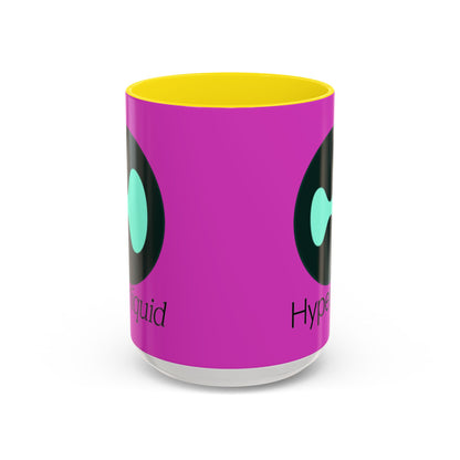 Hyperliquid Black font Pink Accent Mug by cypherpunkgear.com