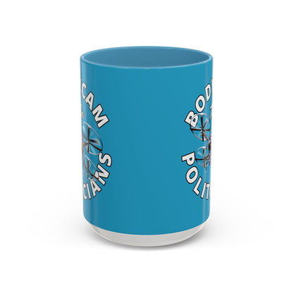Bodycam the Politicians Drone Turquoise Accent Mug by cypherpunkgear.com