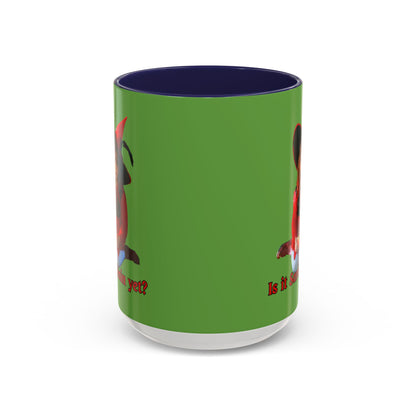 Is it Samhain yet? Green Accent Mug by CreepyCrafts.boo