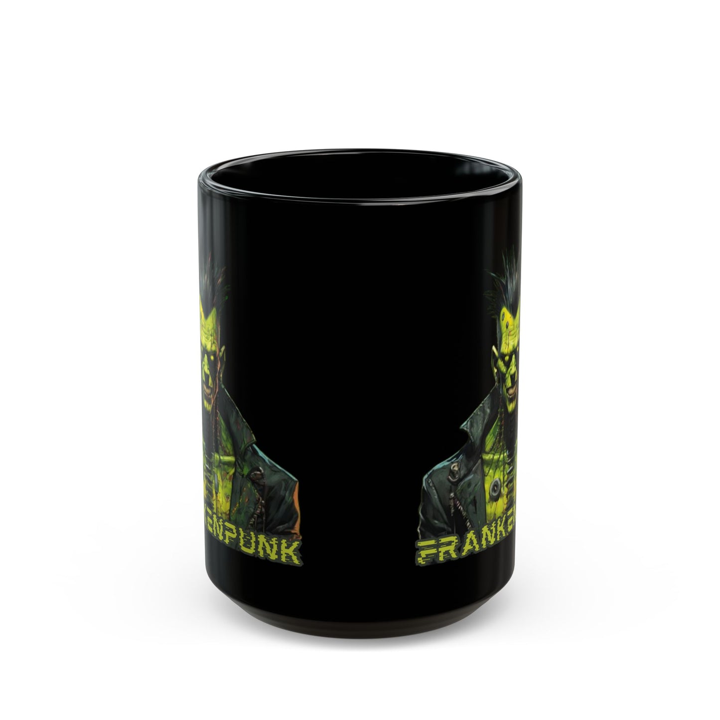 Frankenpunk Black Mug by CreepyCrafts.boo