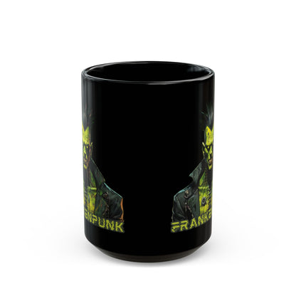 Frankenpunk Black Mug by CreepyCrafts.boo