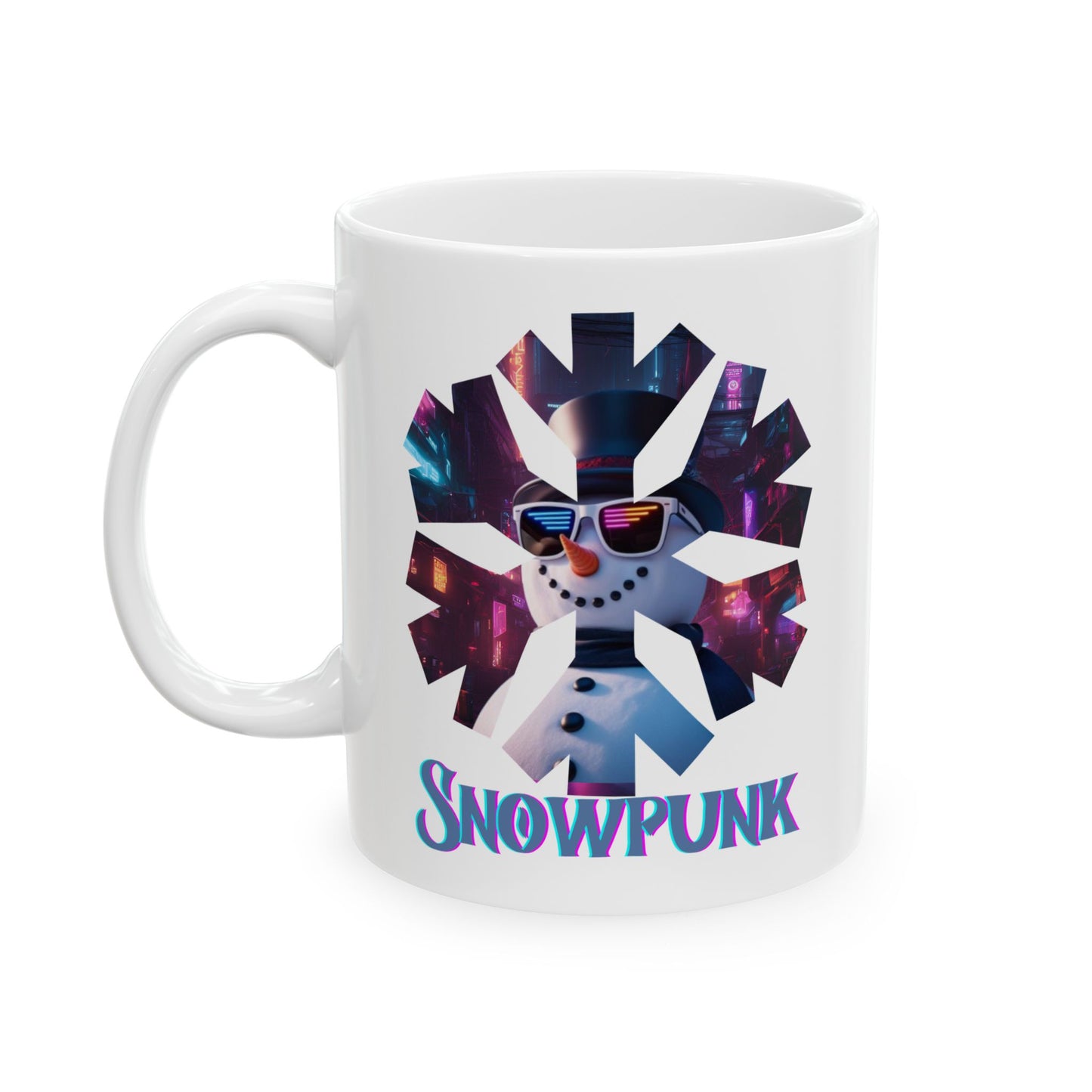 Snowpunk White Mug by cypherpunkgear.com