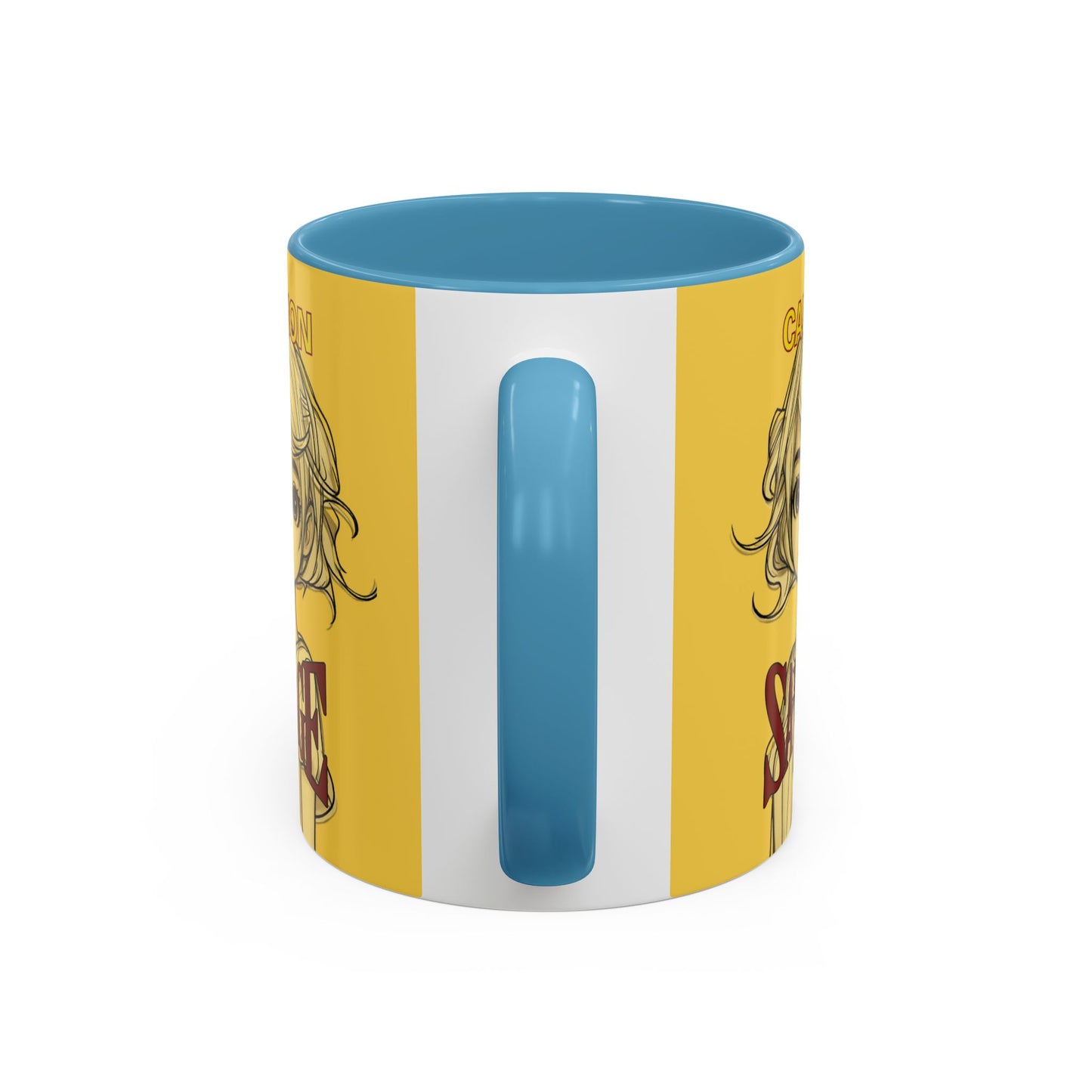 Caution, Savage Yellow Accent Mug by cypherpunkgear.com