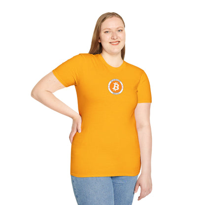 2-sided, Bitcoin, Bitcoin, Bitcoin (BTC) Light colors Unisex T-Shirt by cypherpunkgear.com
