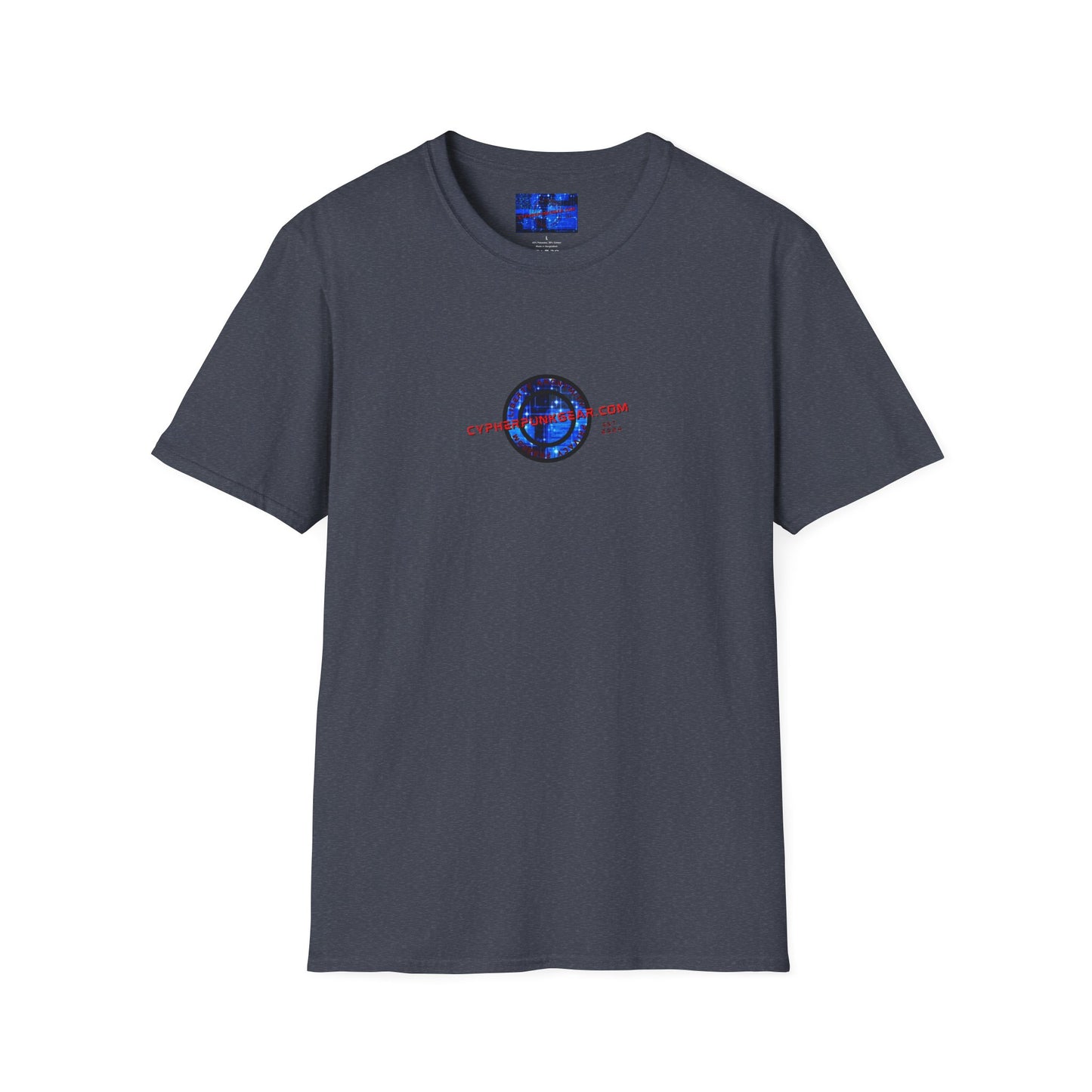 2-sided, cypherpunkgear.com Logo & Cityscape Dark colors Unisex T-Shirt by cypherpunkgear.com