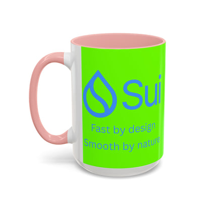 SUI Green Accent Mug by cypherpunkgear.com