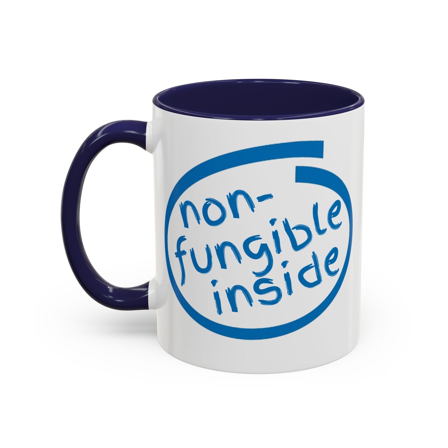 Non-Fungible Inside White Accent Mug by cypherpunkgear.com