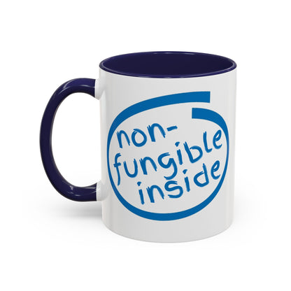Non-Fungible Inside White Accent Mug by cypherpunkgear.com