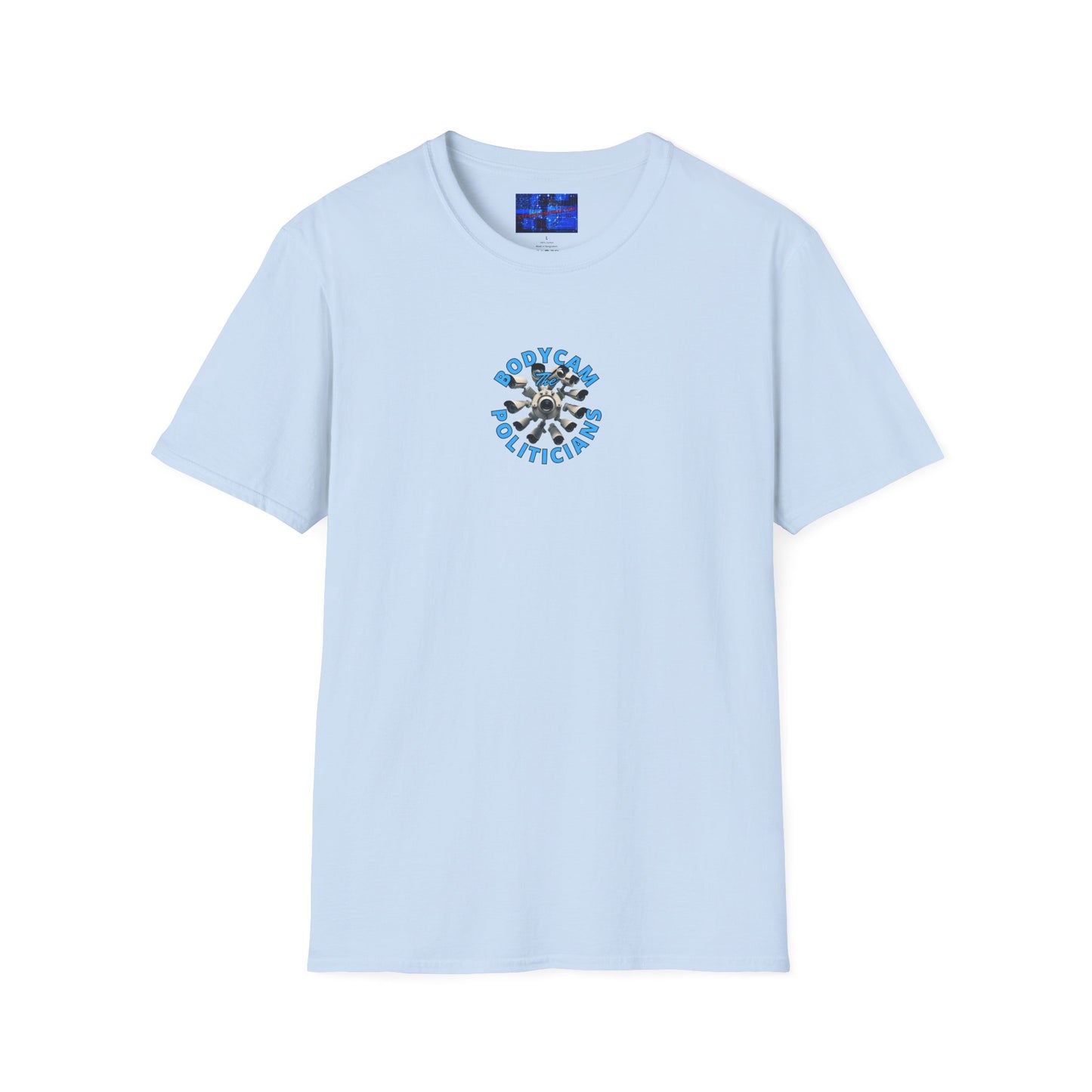 ¡BodyCam ThePoliticians de 2 caras de cypherpunkgear! Camiseta unisex de estilo suave