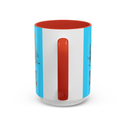 Caution, Savage Light Blue Accent Mug by cypherpunkgear.com