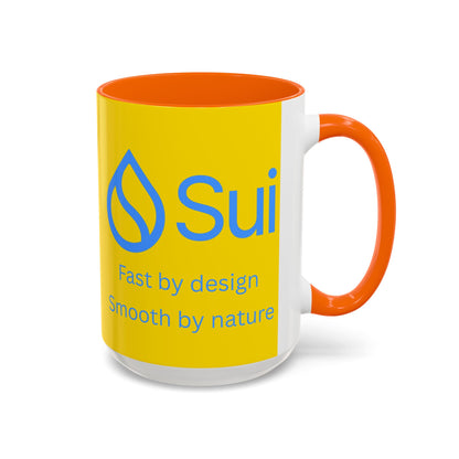 SUI Yellow Accent Mug by cypherpunkgear.com