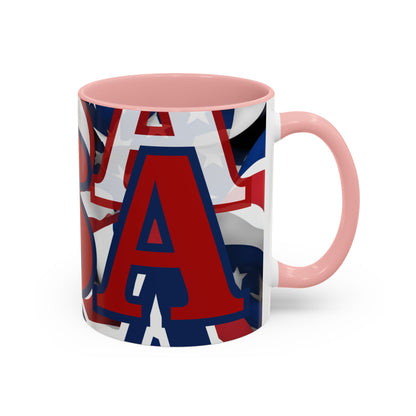 USA! USA! USA RDfont Patriot Accent Mug by cypherpunkgear