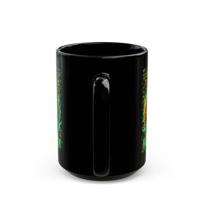 Happy Halloween Green Jack Black Mug by CreepyCrafts.boo
