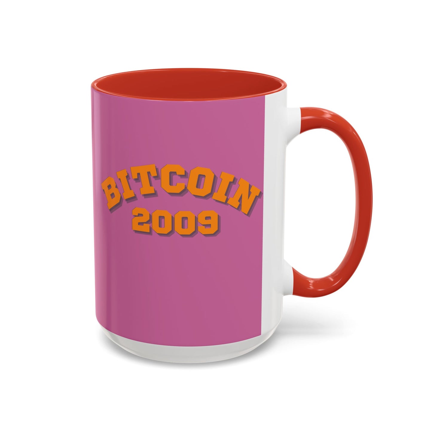 Bitcoin 2009 Pink Accent Mug by cypherpunkgear.com