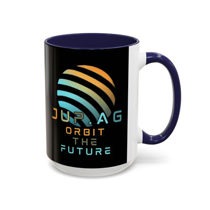 Jupiter (JUP) Orbit the Future Black Accent Mug by cypherpunkgear.com
