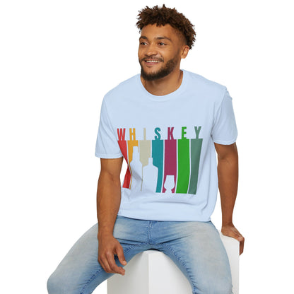Whiskey spelled with an 'e' Light colors Unisex T-Shirt by cypherpunkgear.com