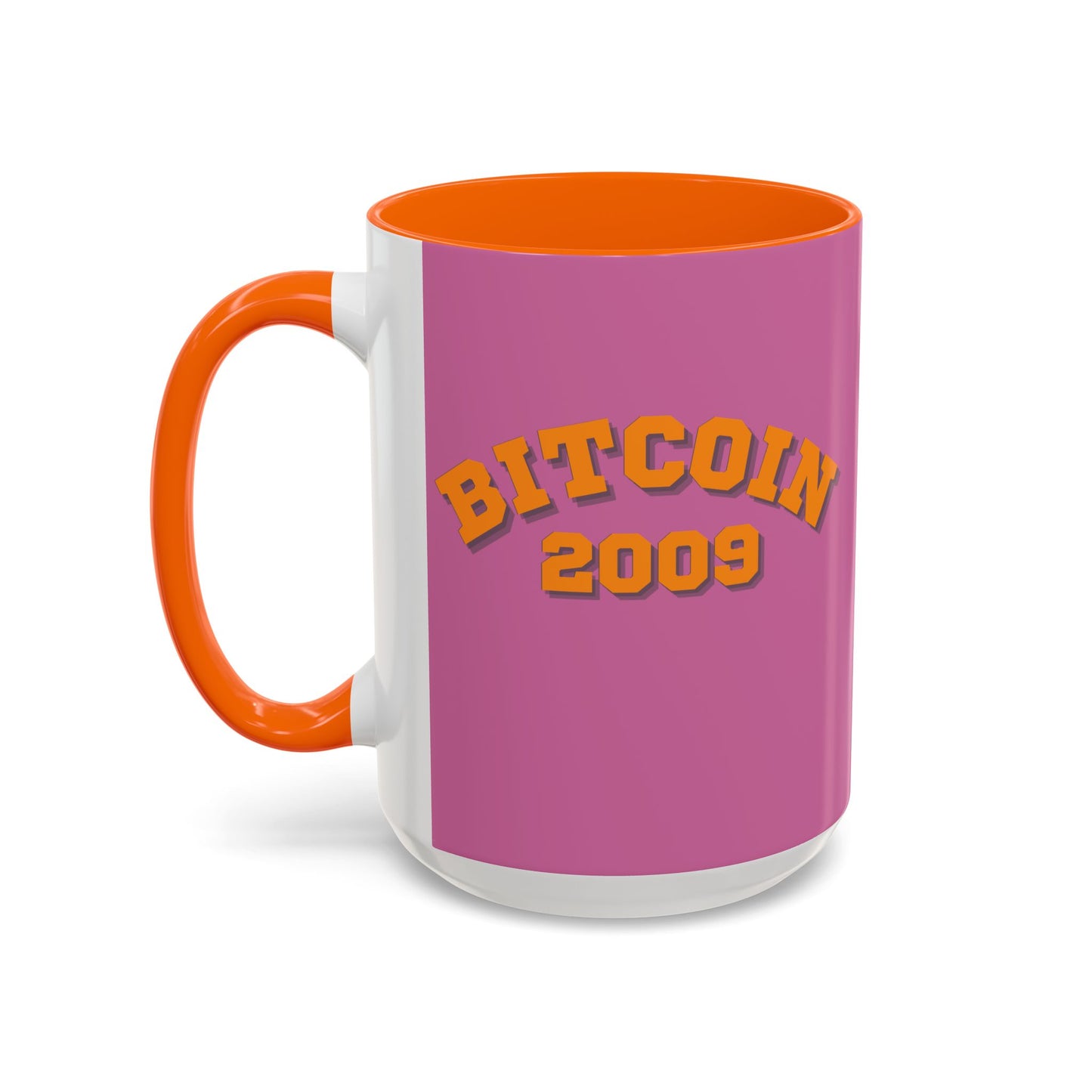 Bitcoin 2009 Pink Accent Mug by cypherpunkgear.com