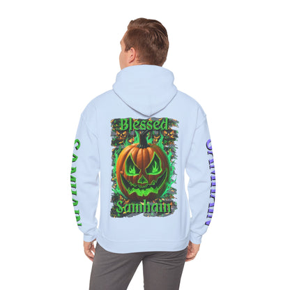 Blessed Samhain Green Jack Hoodie Unisex Hooded Sweatshirt by CreepyCrafts.boo