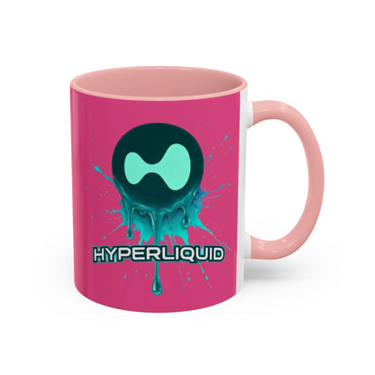 HYPE Drip Pink Accent Mug by cypherpunkgear.com
