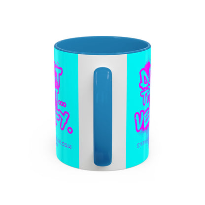 Don't Trust...Verify. Cyan Accent Mug by cypherpunkgear.com