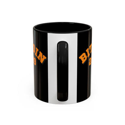 Bitcoin 2009 Black Accent Mug by cypherpunkgear.com