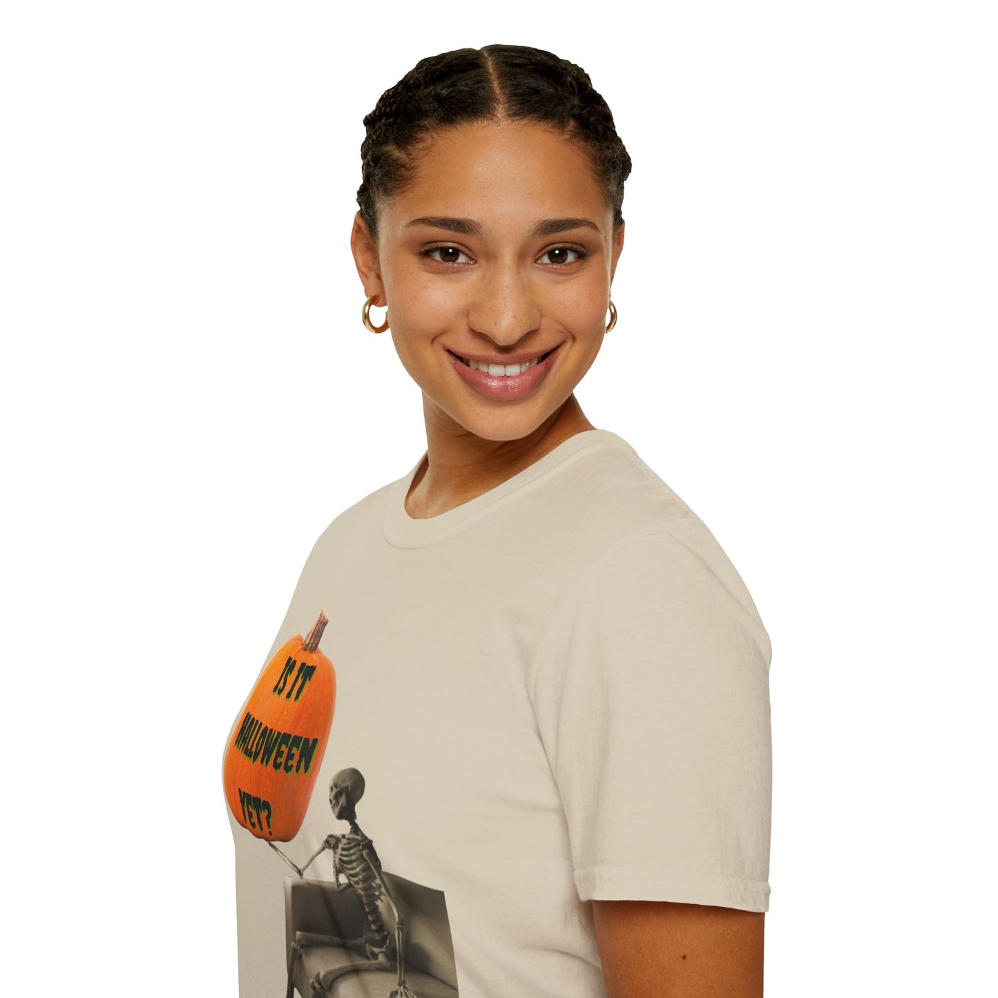 Is it Halloween yet? Skeleton's Pumpkin Light colors Unisex T-Shirt by CreepyCrafts.boo