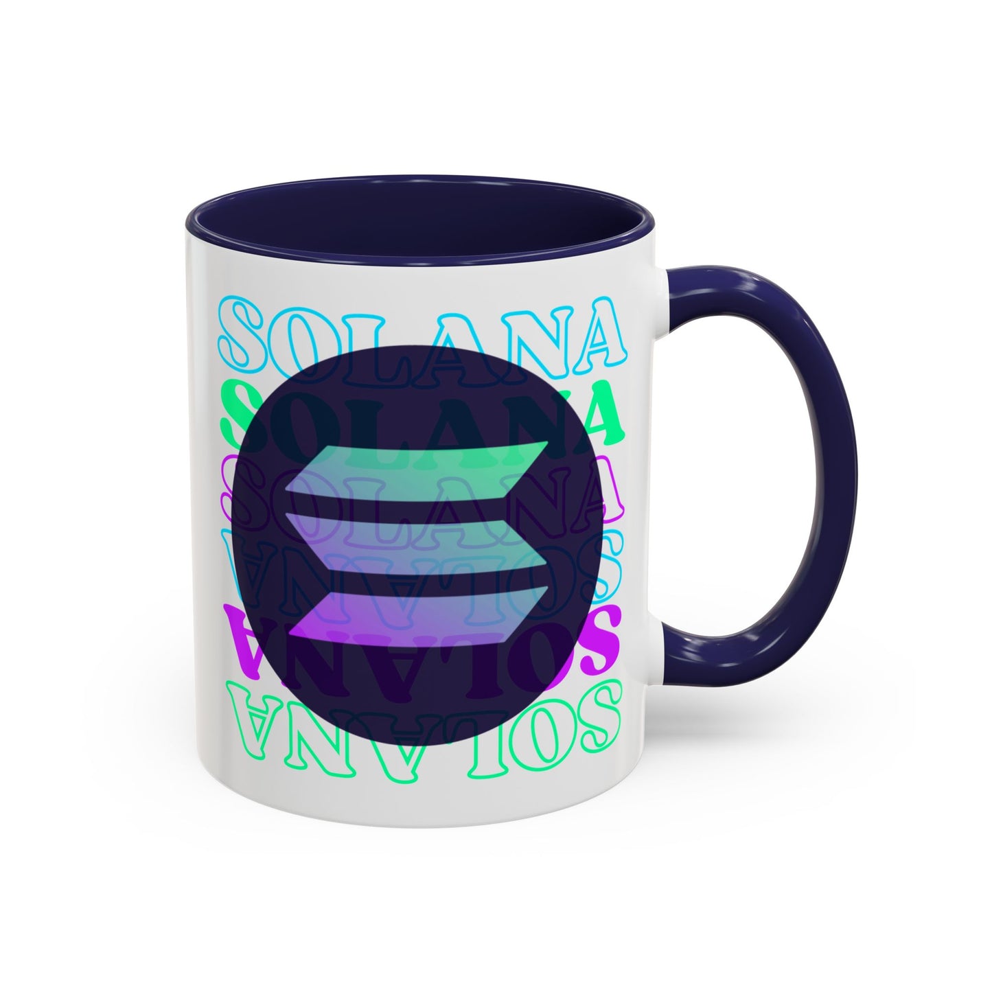 Solana Solana Solana (SOL) Accent Mug by cypherpunkgear.com