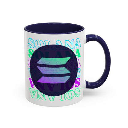 Solana Solana Solana (SOL) Accent Mug by cypherpunkgear.com
