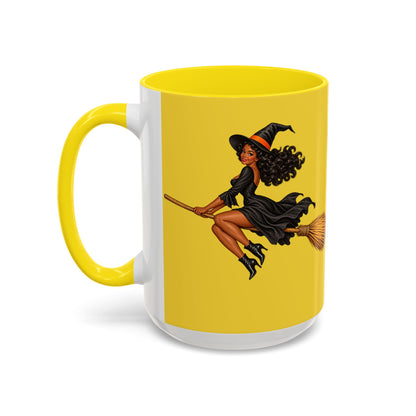 Velvet Vex Yellow Accent Mug by CreepyCrafts.boo