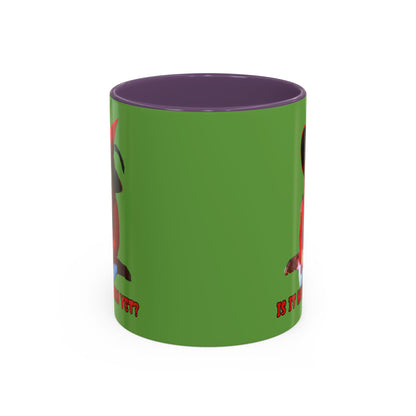 Is it Halloween yet? Green Accent Mug by CreepyCrafts.boo