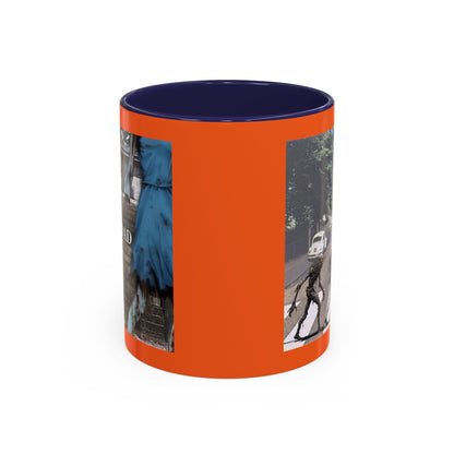 2-sided, Scabby Road Orange Accent Mug by CreepyCrafts.boo