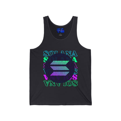 Solana, Solana, Solana (SOL) Unisex Jersey Tank Top by cypherpunkgear.com
